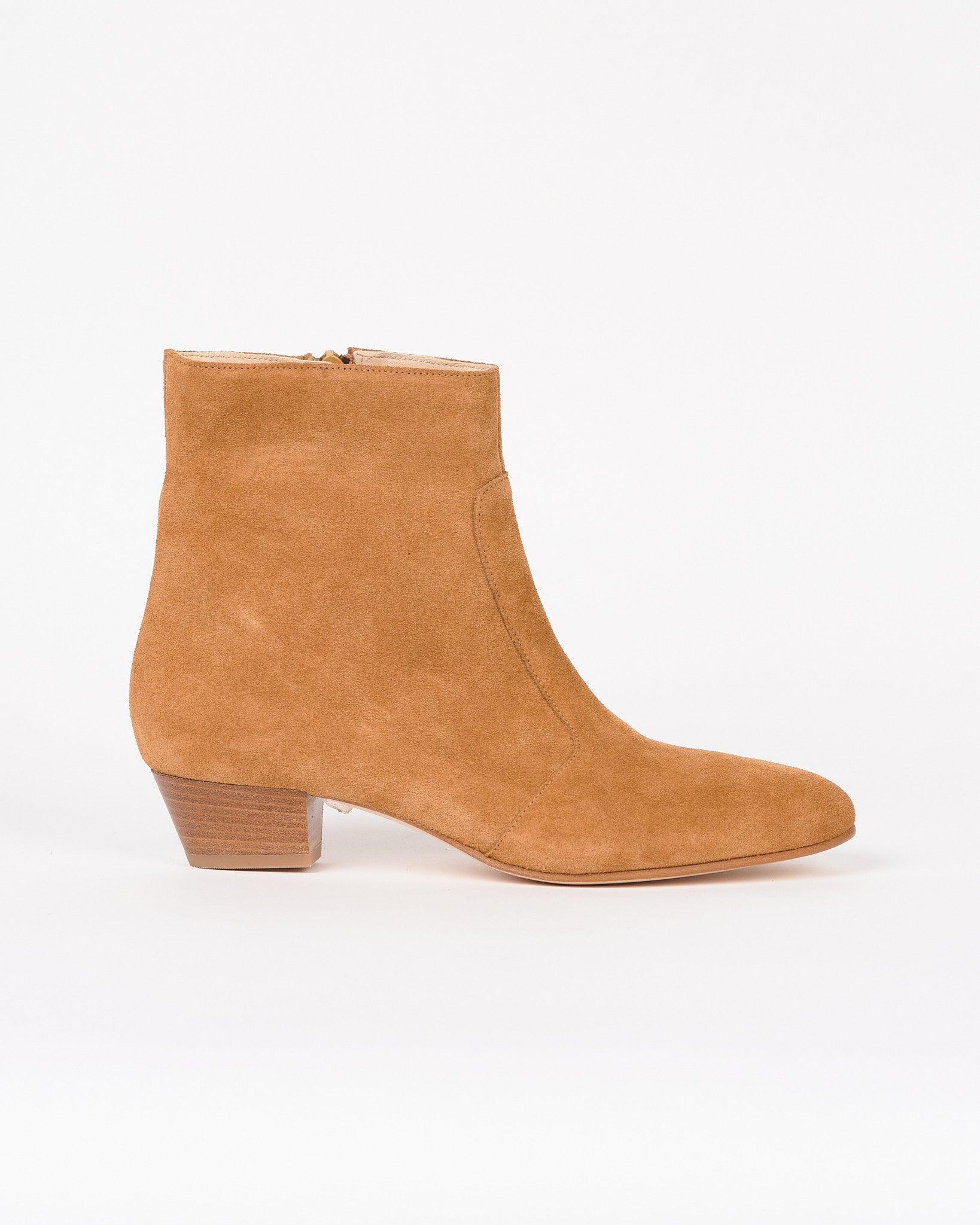 The Beatnik in Camel Suede Side View Outside