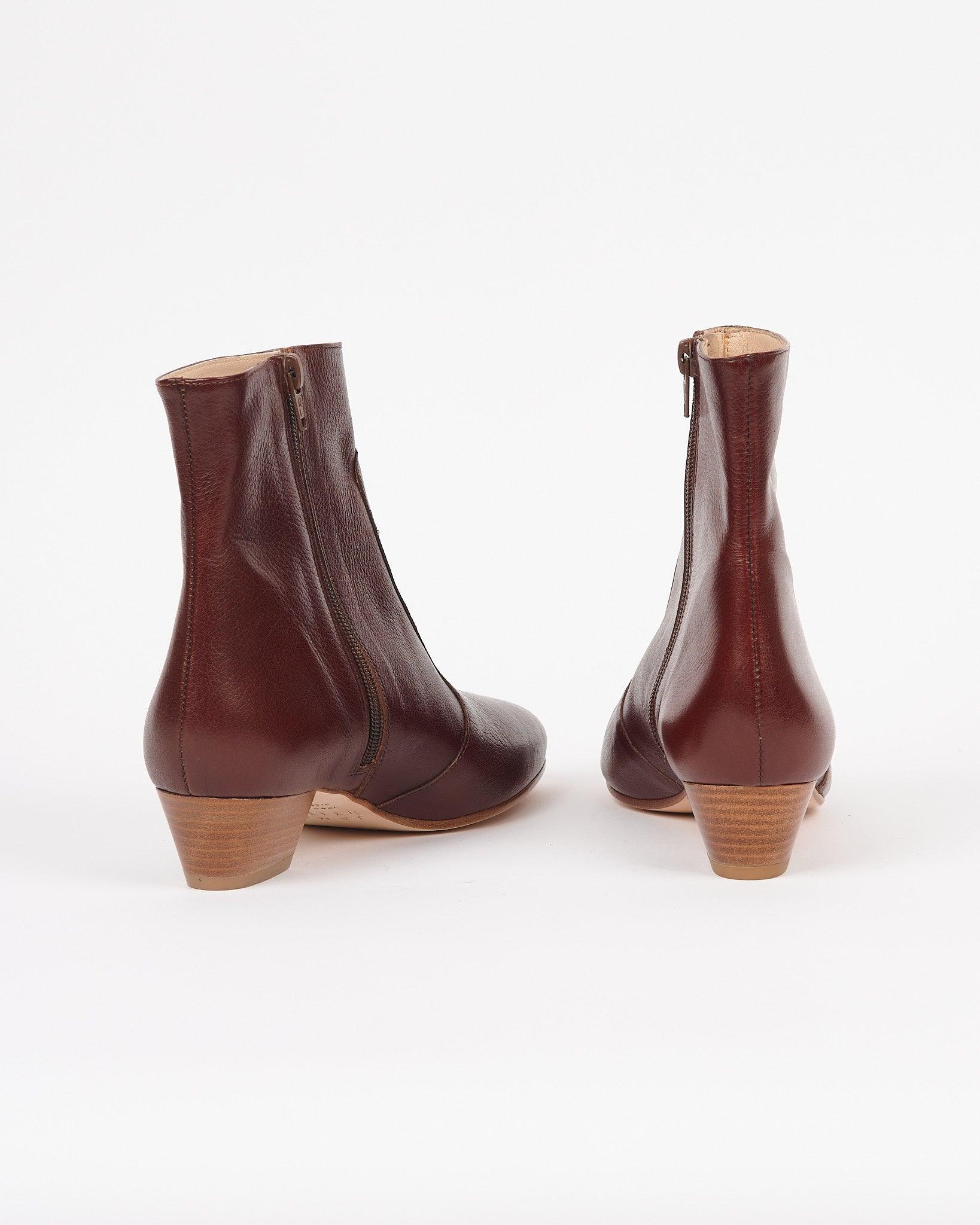 Beatnik Boot in Oxblood Back View