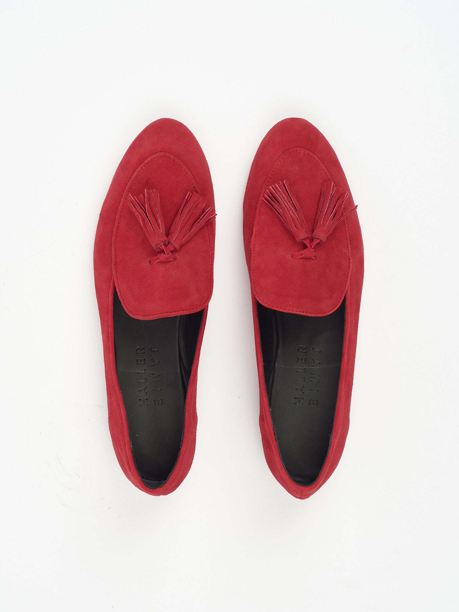 The Belgian Tassel in Ruby Suede - Jamie Haller