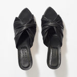 The Knot Heel in Black Leather - Jamie Haller