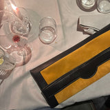 The Document Clutch in Yellow / Black