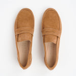 The Penny Loafer in Clove Suede Flat View