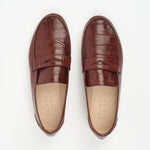 The Penny Loafer in Brown Croc - Jamie Haller