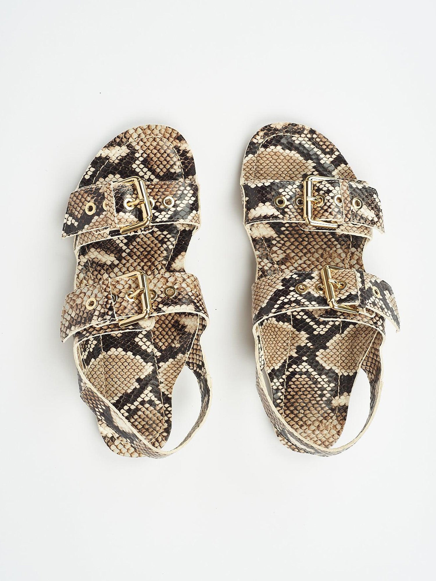 The Double Buckle Sandal in Python - Jamie Haller