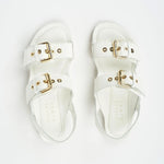 The Double Buckle Sandal in White - Jamie Haller