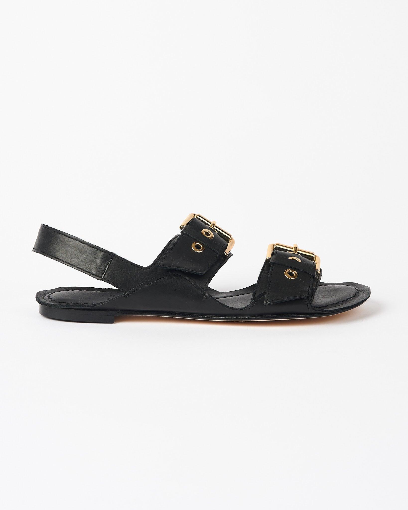 The Double Buckle Sandal in Black - Jamie Haller