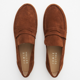 The Penny Loafer in Chocolate Suede
