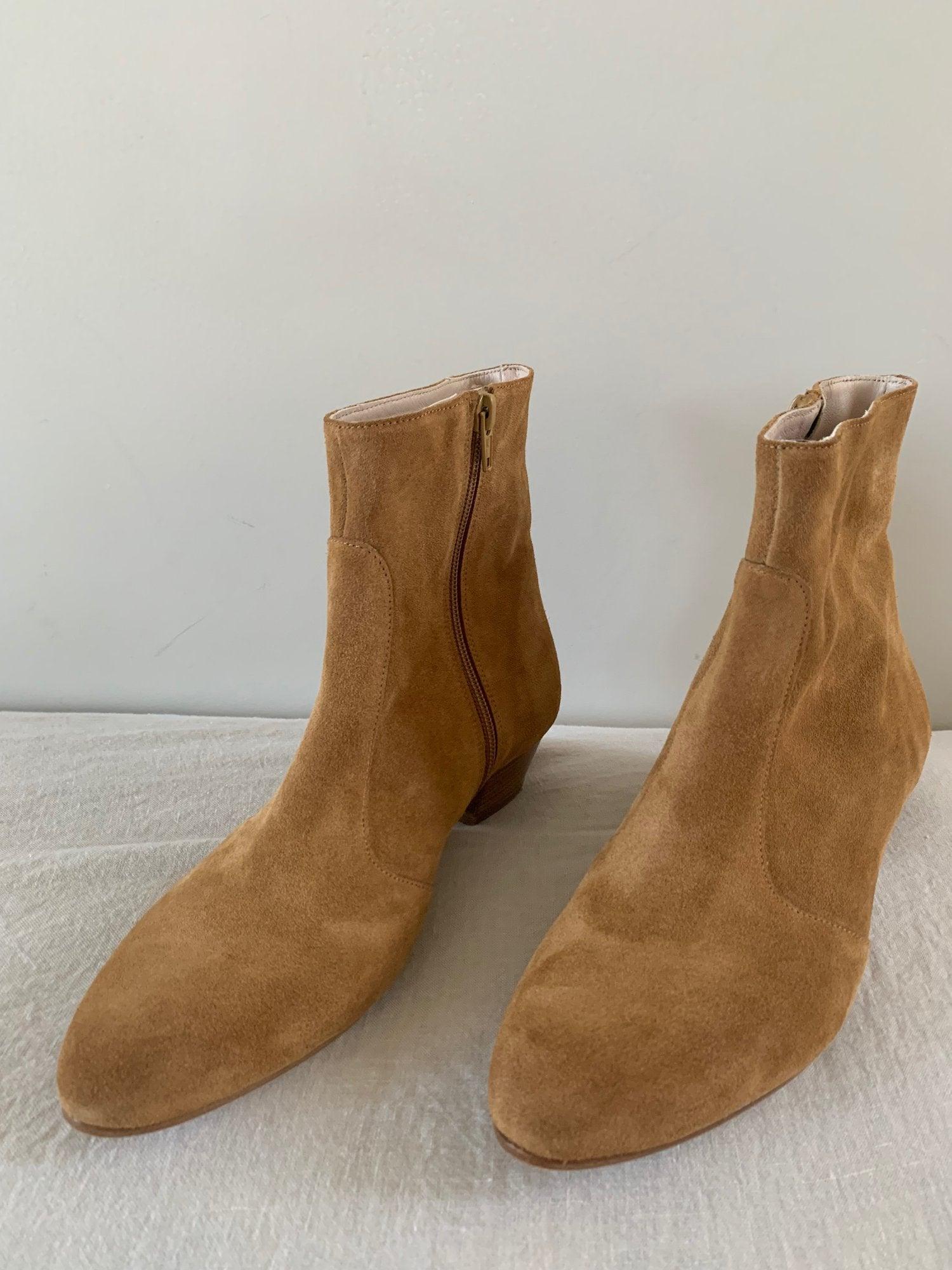 The Beatnik in Camel Suede Angled Front View 2