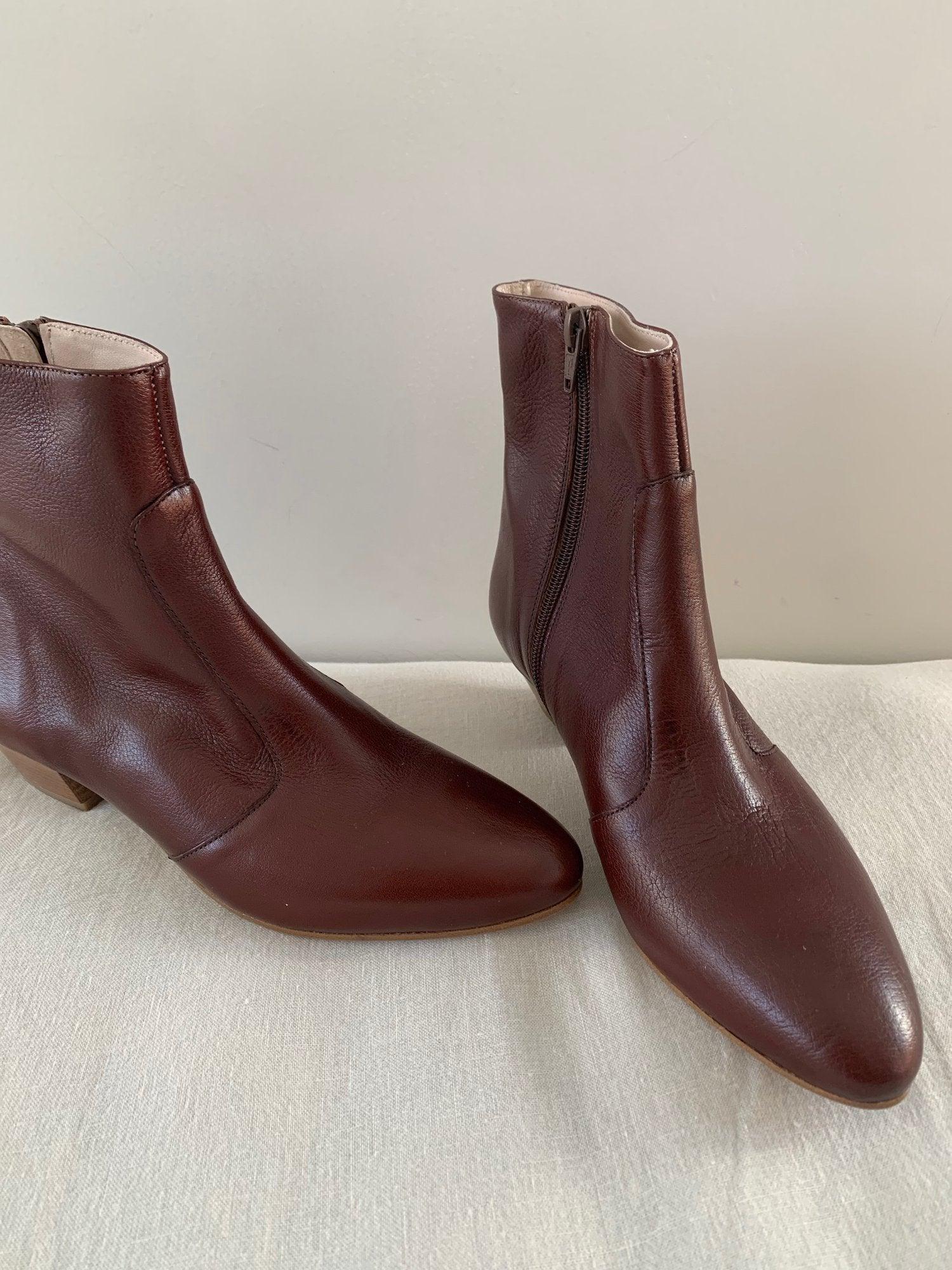 Beatnik Boot in Oxblood Front View 1