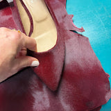 The Kitty Point Heel in Ponyhair Claret