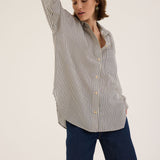 The Stripe Essential Shirt in Stone Blue