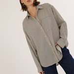 The Stripe Essential Shirt in Stone Blue