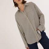 The Stripe Essential Shirt in Stone Blue