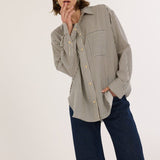 The Stripe Essential Shirt in Stone Blue