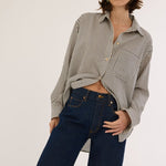 The Stripe Essential Shirt in Stone Blue