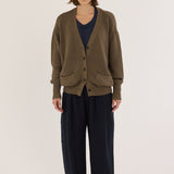 The Welt Pocket Cardigan in Khaki