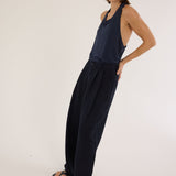 The Racerback Linen in Navy
