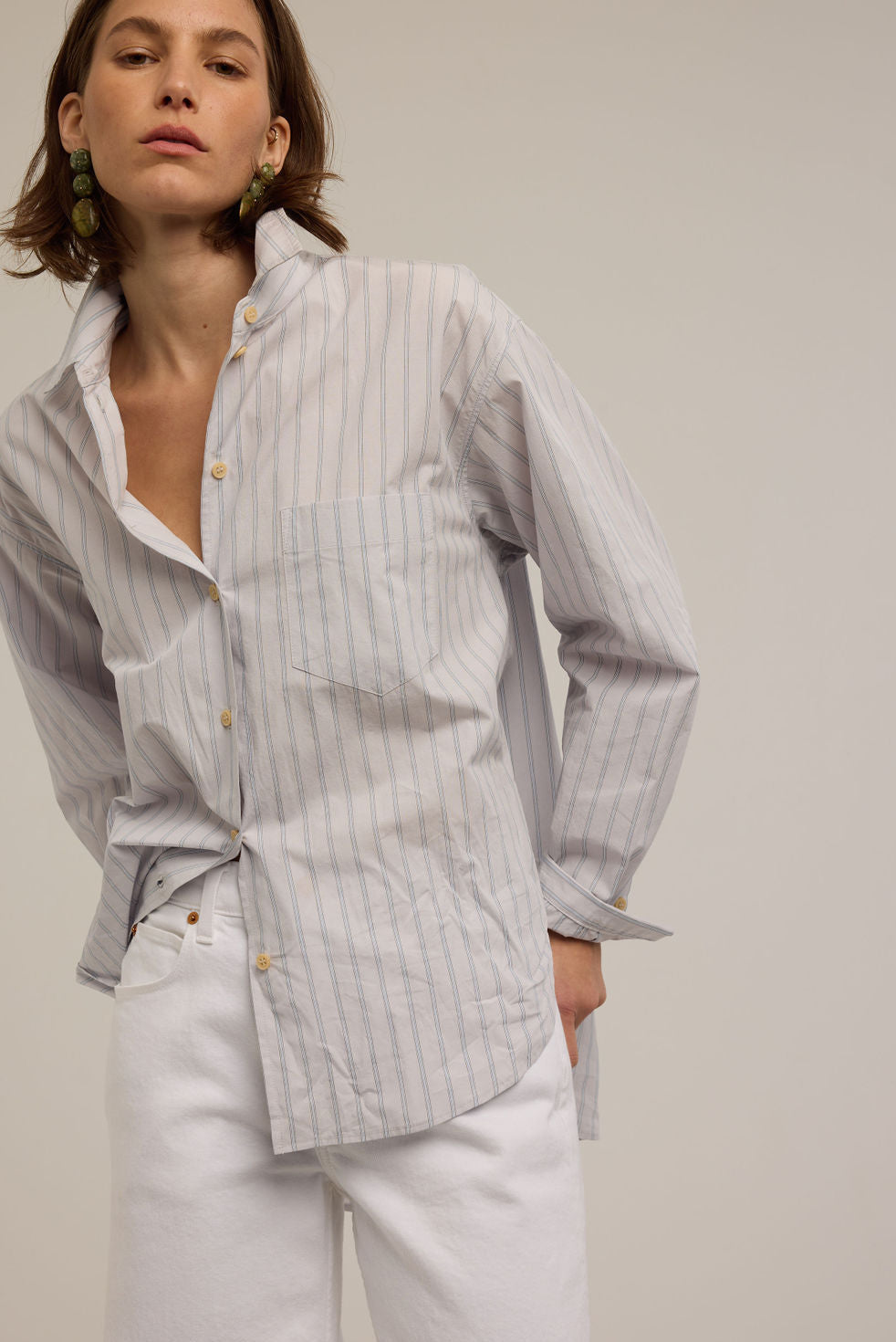 The Weekend Shirt in Stone Grey