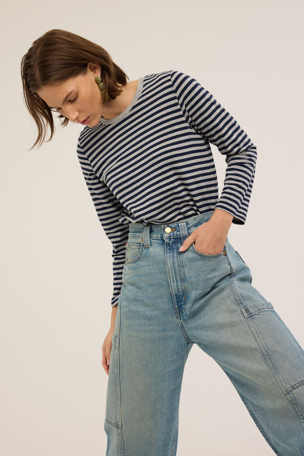 The Baggy Painter Crop in Worn Indigo