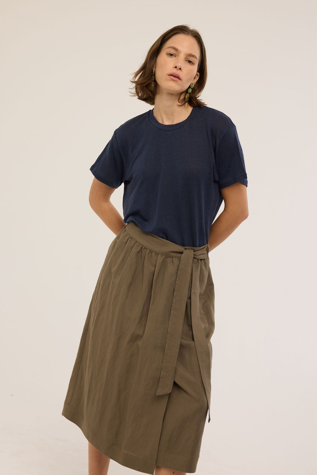 The Apron Skirt in Khaki