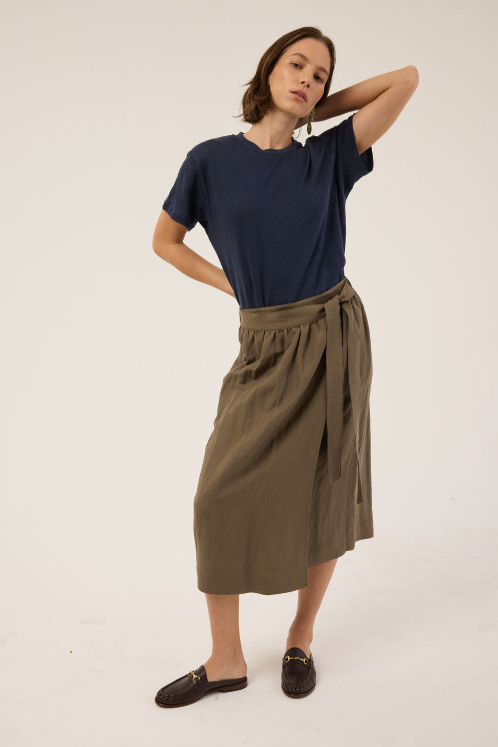 The Apron Skirt in Khaki