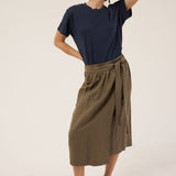 The Apron Skirt in Khaki