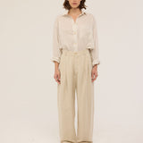 The Stripe Essential Shirt in White Tan