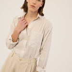 The Stripe Essential Shirt in White Tan