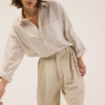 The Stripe Essential Shirt in White Tan