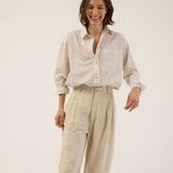 The Stripe Essential Shirt in White Tan