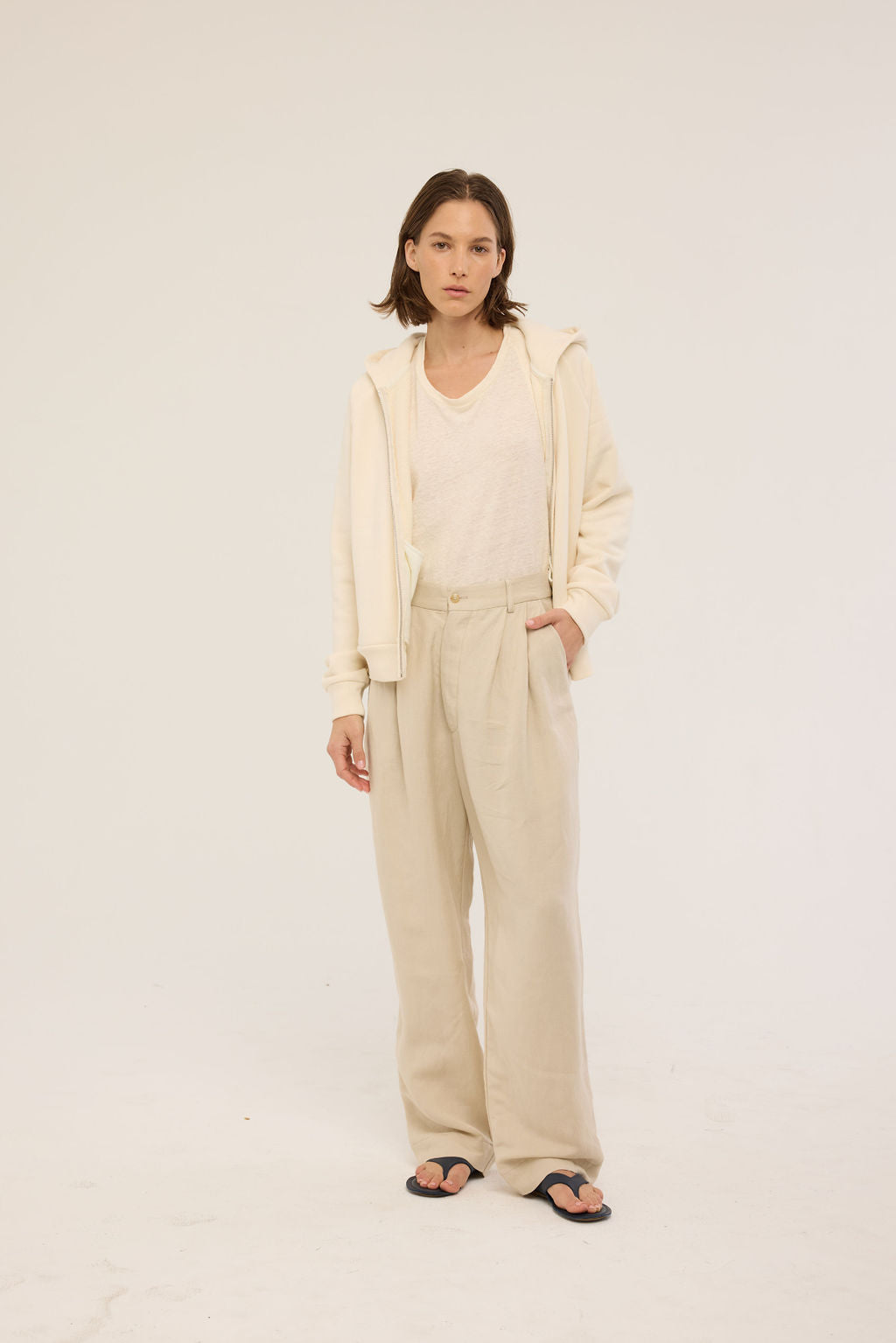 The Bird Hoodie in Natural White