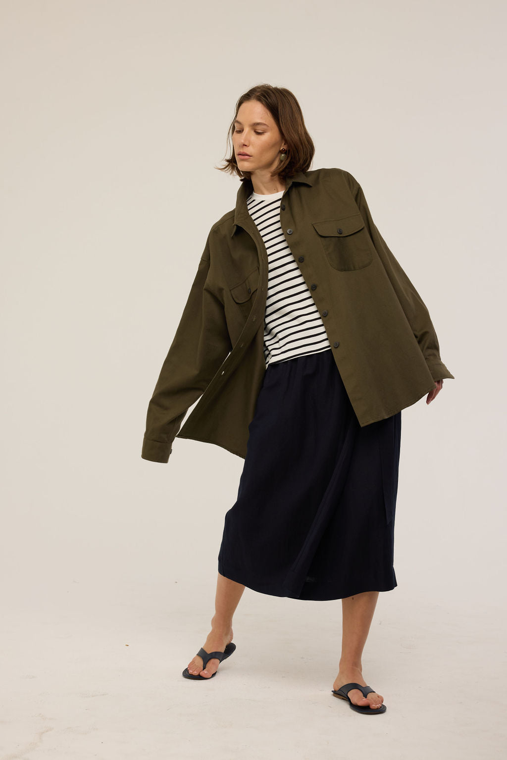 The Big Shirt in Colonial Green