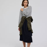 The Apron Skirt in Navy