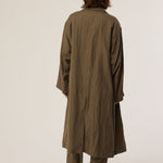 The Linen Baggy Trench Coat in Khaki