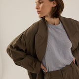 The Linen Baggy Trench Coat in Khaki