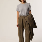 The Big Pleat Trouser in Khaki