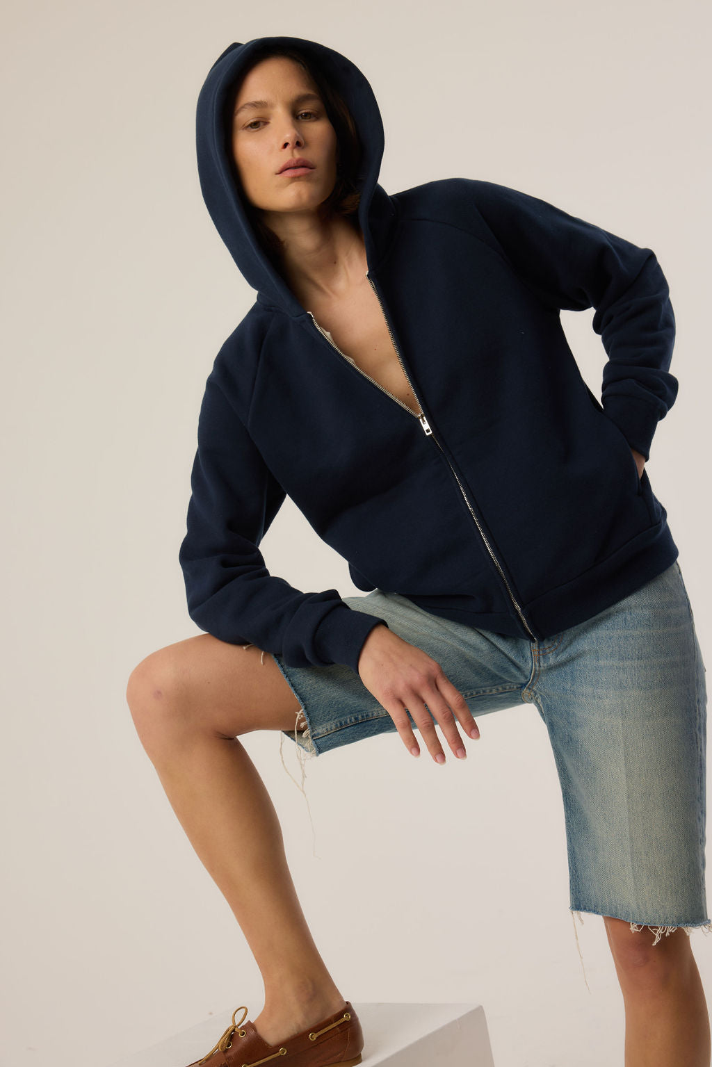 The Bird Hoodie in Navy