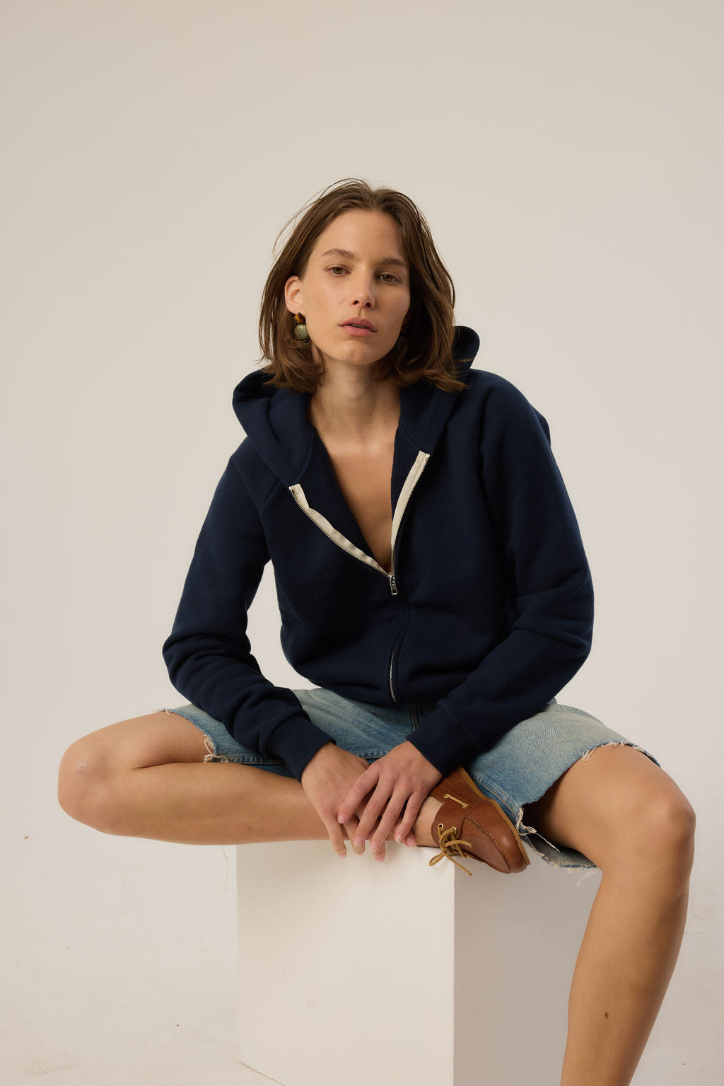 The Bird Hoodie in Navy