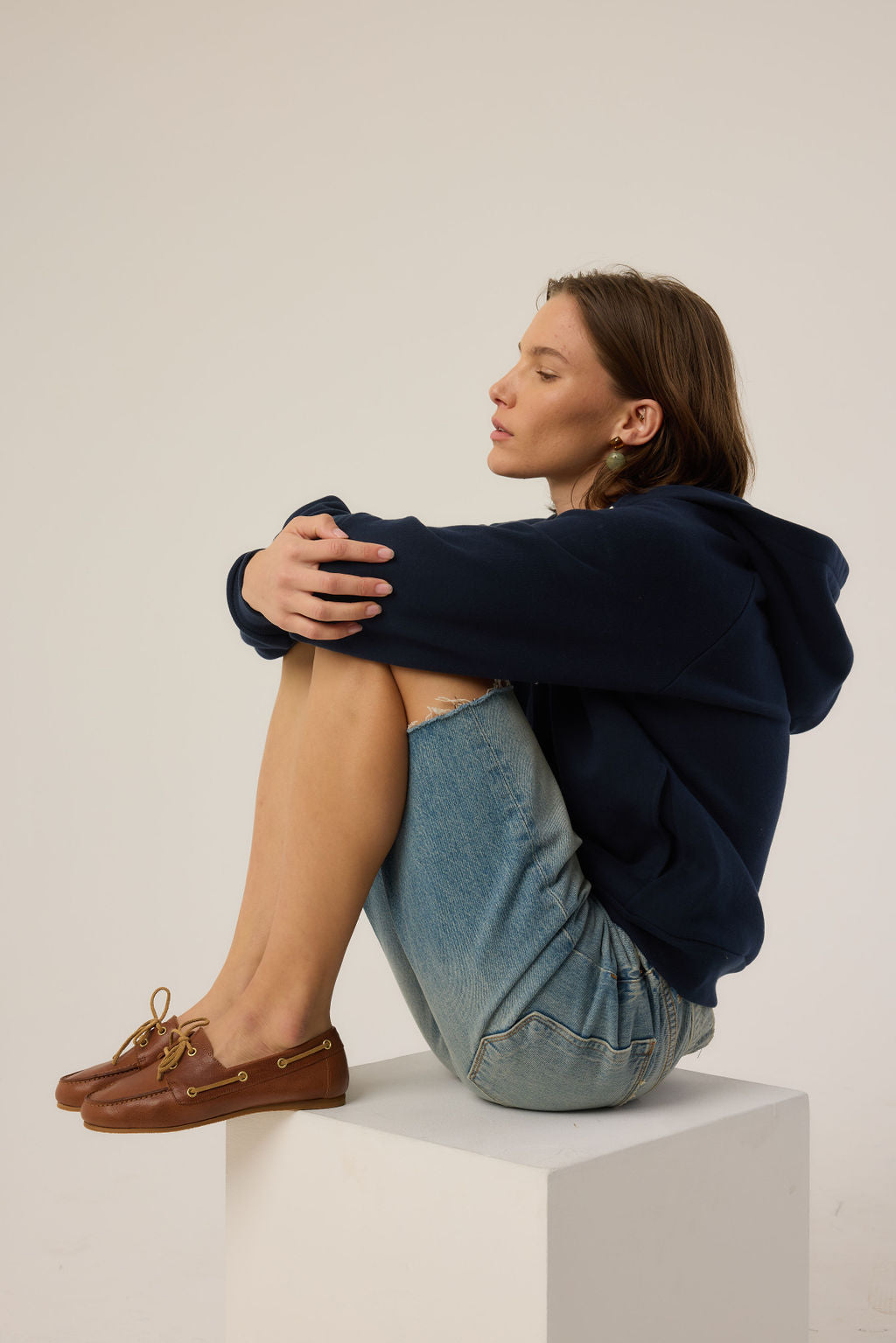 The Bird Hoodie in Navy