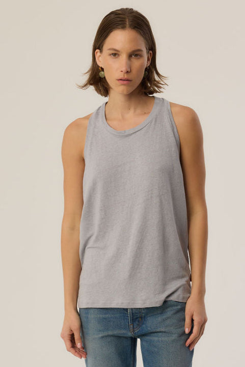 The Racerback Linen in Cement