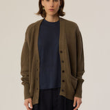 The Welt Pocket Cardigan in Khaki