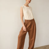 The Big Pleat Trouser in Camel