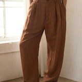 The Big Pleat Trouser in Camel