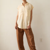 The Reiki Sleeveless Shirt in Cornsilk