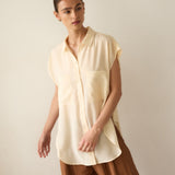 The Reiki Sleeveless Shirt in Cornsilk