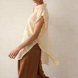 The Reiki Sleeveless Shirt in Cornsilk