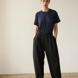 The Big Pleat Trouser in Black