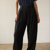 The Big Pleat Trouser in Black