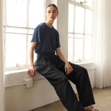 The Big Pleat Trouser in Black