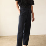 The Waist Tape Trouser in Dark Navy